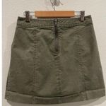 Armani Exchange Olive Green Pockets Mini Zip Skirt Photo 4