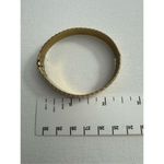 60's Vintage‎ Monet Womens Chunky Gold Tone Hinged Embossed Cuff Bangle Bracelet Photo 6