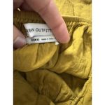 Urban Outfitters   Mustard Gold Tiered Babydoll Top‎ Tie Back Shirred Ruffle Sz 8 Photo 3