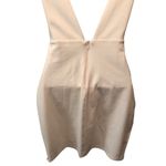 Lulus  Coquina White Bandage Mini Dress Sz. S Crochet Detail Low Back Knit Sexy Photo 7