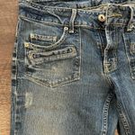 American Eagle Outfitters 10 Long Y2K Limited Blue Issue Distressed Bootcut Jean Photo 4