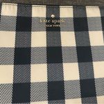 Kate Spade Chelsea Medium Wristlet Nylon Pouch Black Multi Gingham Buffalo Plaid Photo 2