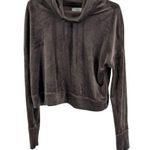 Aerie  offline velour gray cropped hoodie S lounge active casual pullover fall Photo 0