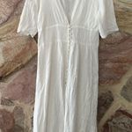 Commense Frenchy Button Split Long Dress size L White Size L Photo 2