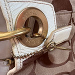 Coach Tan and Cream Shoulder Bag Photo 8