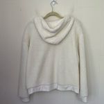 Colosseum K-State Cream Fuzzy 1/4 Button Up Hooded Pullover Top ~ Size M Photo 1