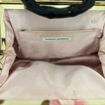 Banana Republic  Floral Satin Bamboo Handle Clutch Purse Gold Frame Photo 5