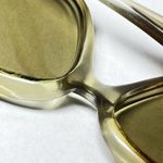 Iconic Vintage 70s Ted Lapidus France Brown & Gold Oversized Women's Sunglasses Photo 8