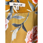 Bleuh Ciel  FloralMustard Yellow Robe Size M Photo 3
