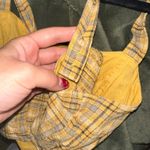 American Eagle  Yellow Plaid Crop Top Photo 2
