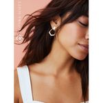 Kendra Scott NWT!  Paxton Earrings in Bright Silver Tone Photo 4