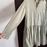 GRAYSON | Willow Green "The Changemaker" Loose Fit Drop Waist Shirtdress | Large Photo 2