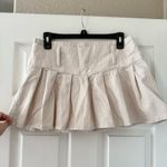 Princess Polly  Cream Corduroy Pleated Mini Skirt  Photo 2