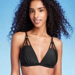 Shade & Shore  Black Bead Detail Triangle Bikini Top, Large (12-14) Photo 0