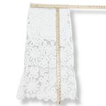 Lumiere Crochet Lace Crop Top Midi Pencil‎ Skirt Set White Large Boho Photo 12