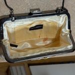 Kate Landry Vintage Pleated Satin Clutch Silver Chain Strap & Rhinestone Clasp Photo 11