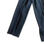 Vince . Black Cropped Length Trousers Pants Slacks Pleated Stripe Size 12 Women's Photo 2
