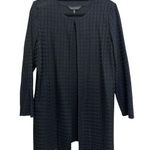 Ming Wang  Long Line Black Textured Sweater Blazer - Size 0X Photo 0