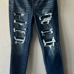 American Eagle  Distressed Patched Curvy Hi Rise Jegging Size 8 Photo 0