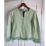 Orvis  Cardigan Sweater Women's Sz Medium Classic Green Easter St Patrick's Coast Photo 0