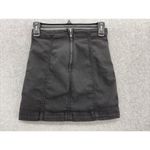 Free People Women's Denim Skirt Solid Black A Line Paneled Size 2 Photo 4