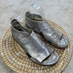A.S.98 Women’s Reiley Leather Sandal Flat Peeptoe in Silver 38/US 7.5 Photo 1