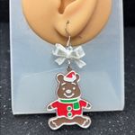 Pooh Bear Gingerbread Earrings 🎄✨ Red Photo 2