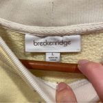 Breckenridge Vintage 80’s cottagecore buttercup yellow mock neck soft sweatshirt floral bling Photo 5