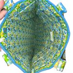 Vera Bradley Light Blue Yellow and Green Floral Design Long Tote Purse Book Bag! Photo 3