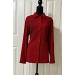 Allison Daley Y2K  Faux Suede Shirt w/embroidered Floral Western Cowgirl Boho-M Photo 10