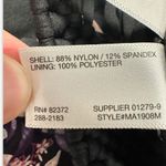 Ambrielle | NWT | Medium | One Piece Swimsuit Black Pink Silver Floral Pattern Photo 9