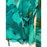 Vintage 90s CAROLE LITTLE Womens S 4/6 Maxi Skirt Set Colorful Lined Wrap Top Green Photo 3