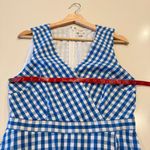 J.Crew Gingham Cotton V-Neck Ruffle Wrap Blue Maxi Dress Size 6 Photo 6