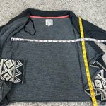Billabong Long Sleeve Open Front Cardigan Sweater Gray White Southwestern Small Photo 2