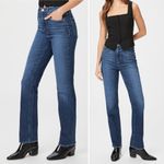 Paige Denim Stella Straight High Rise Jeans in Narrative Dark Wash Size 24 NEW Photo 4