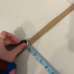 Vintage 90s Red Vegan Leather Gold Horn Buckle Belt Size XS Photo 7