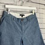 Banana Republic  Women’s Blue High Waist Cotton Flat Front Shorts Size 2 Summer Photo 2