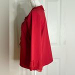 Jones New York Lipstick Red Ruffle Blouse size XL NWT Photo 2