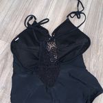 Sexy Black lace front & back one piece swim suit Photo 3