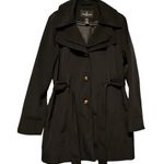 London Fog Black Trench Coat Women’s Size M Classic Button Front Belted Jacket Photo 0