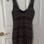 Body Central Black and gold Sleeveless Bodycon Mini Dress size large fits like m Photo 2
