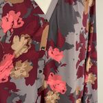 H by Halston  Womens Gray pink floral tunic top size XL NWOT Colorful Photo 1
