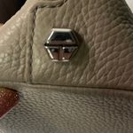 Tory Burch Thea Messenger Cross Body Bag French Gray Pebbled Leather w/Tassels Photo 5