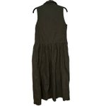 Maye 100% Cotton Green Khaki Corinne Midi Shirt Dress Size XS Photo 4