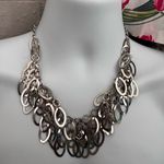 Silver Mixed Metal Tear Drop pendants single chain Statement piece small Photo 0