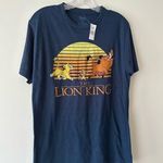 Disney  The Lion King Graphic Print Navy Blue Tee Shirt  Simba, Timon, Pumbaa NWT Photo 3