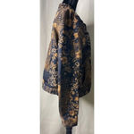 Coldwater Creek Black Brown Floral Paisley Jacket Button Up See Measurements M/L Photo 2