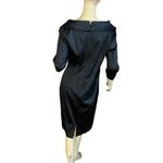 Kay Unger  BLACK SATIN SHAWL COLLAR COCKTAIL DRESS NWT (10) Photo 5