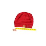 CC Beanie Winter Trendy Warm Oversized Chunky Baggy Stretchy Slouchy Skully Hat Red Photo 2