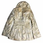 Jessica Simpson Y2K  Belted Gold Puffer Coat Size Small Photo 2